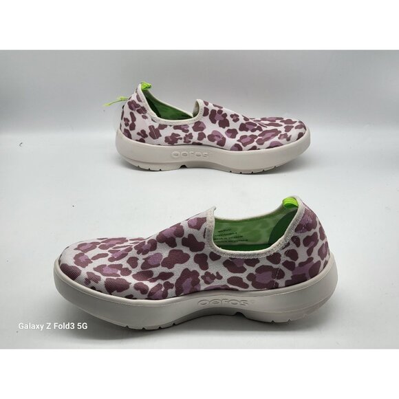 Oofos Oomg Eezee Womens Slip On Shoes Size‎ 6 Rose Leopard 3 - Picture 3 of 10
